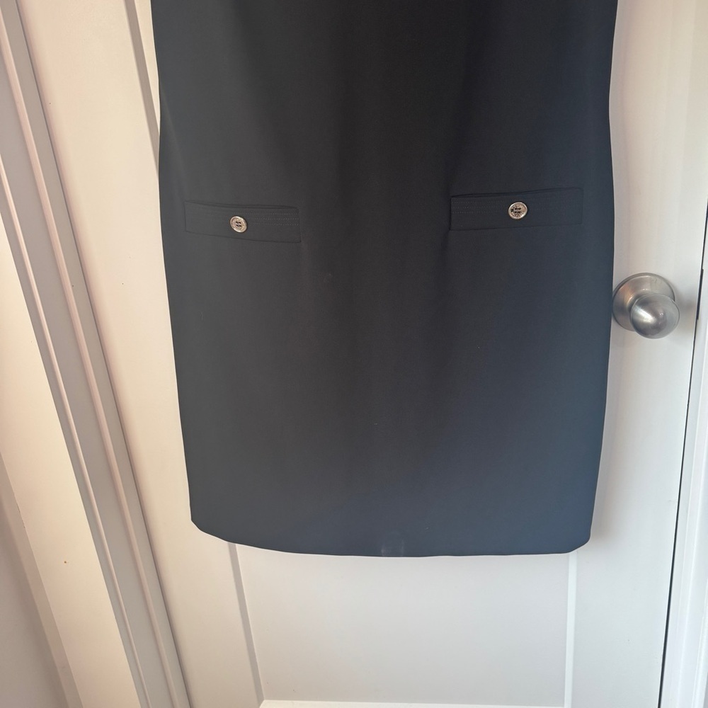 TOMMY HILFIGER Women's Black Short Sleeve Keyhole Above The Knee Shift Dress 14 - Picture 10 of 14